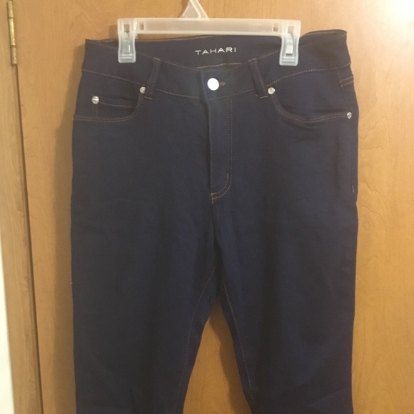 Tahari Blue Dark Wash Skinny Jeans 8 - Picture 4 of 6